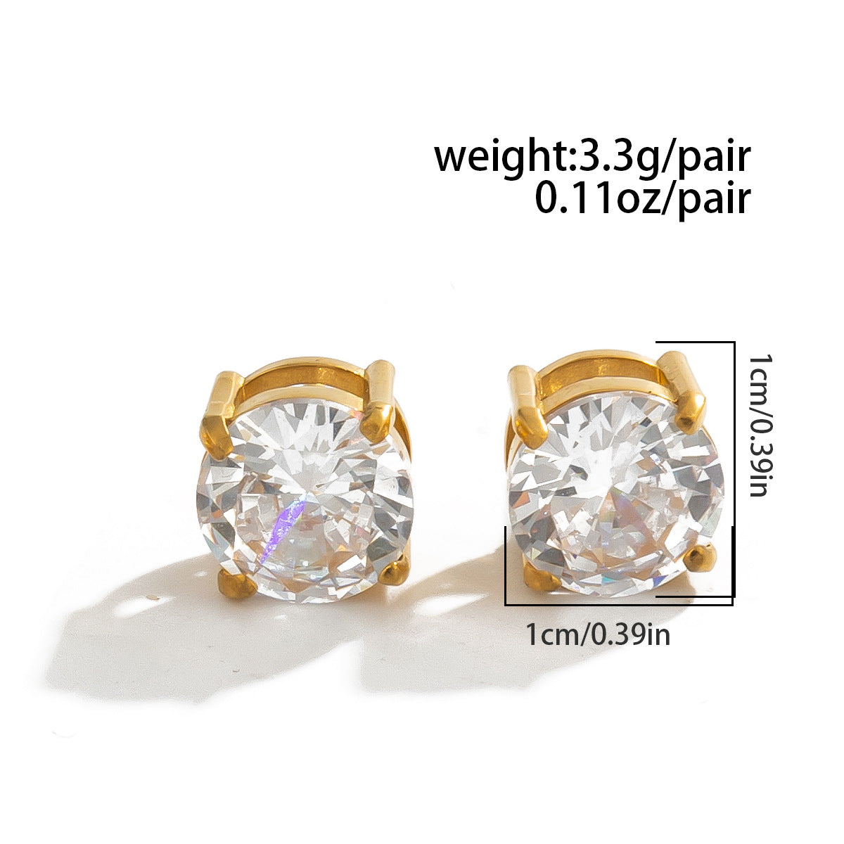 Planderful Vienna Verve Love Shaped Zircon Stainless Steel Stud Earrings For Daily Wear Fashion Lovers