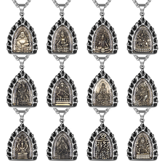 Steel Necklace – Elegant Thai Amulet
