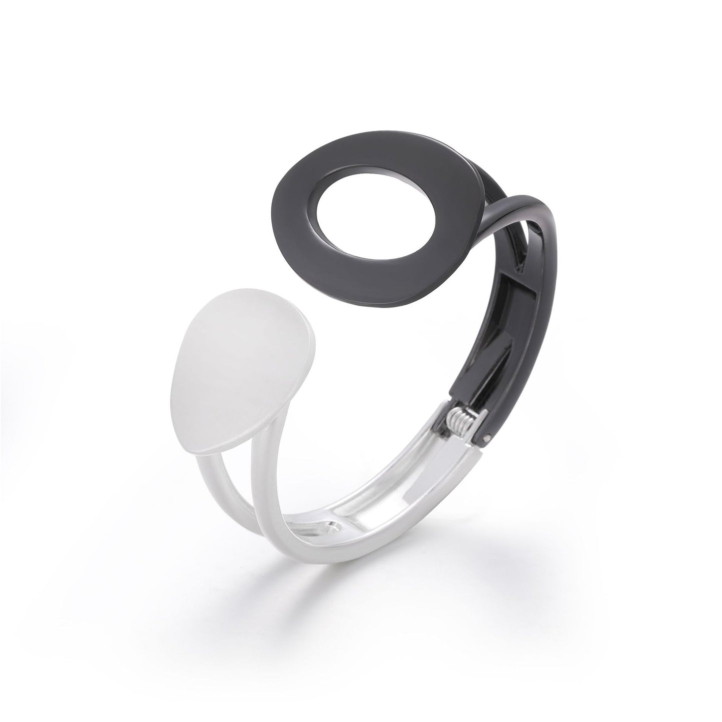 Wide-brimmed Metal Bracelet with Niche Design Mirror - Vienna Verve Collection