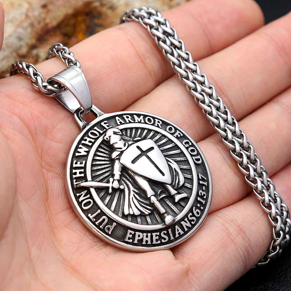 Vintage West Stainless Steel Men's Pendant Necklace