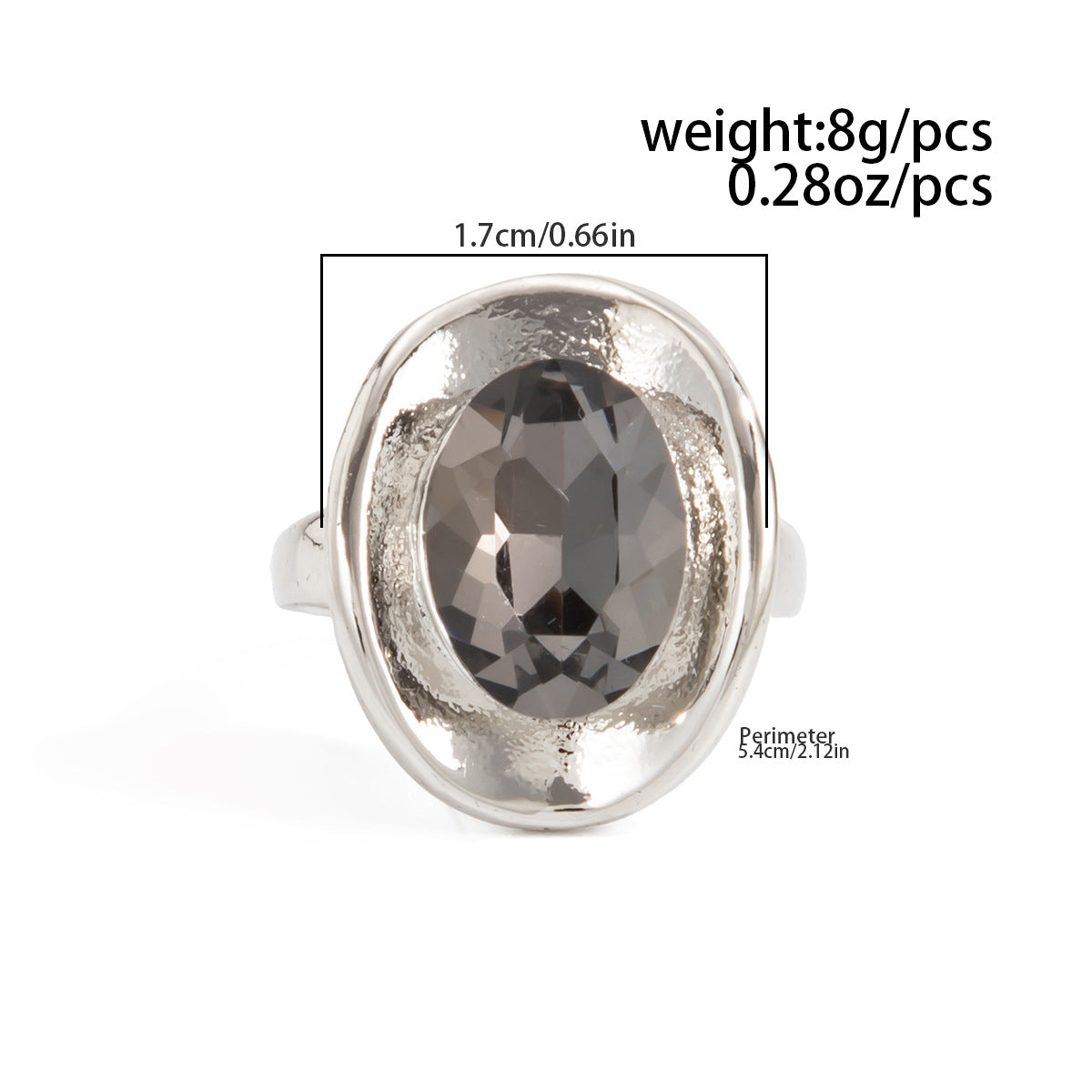Planderful Zircon Ring Open Ring Pink Spice Girl Style For Bold Women Statement Hand Jewelry