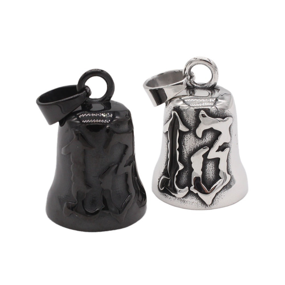 Planderful Christmas Bells Titanium Steel Pendant Unisex Retro European American Style Gift For Men And Women