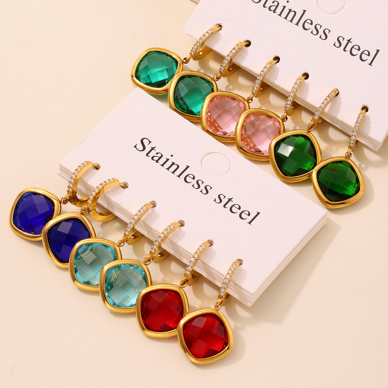 Planderful Everyday Genie Czech Glass Zircon Earrings Women