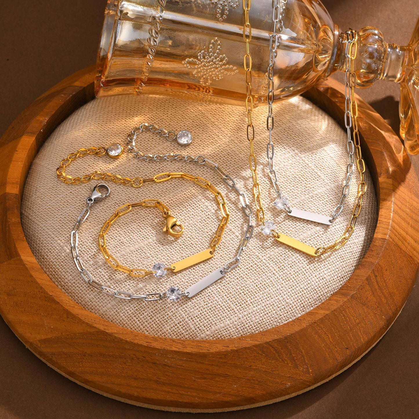 Ladies Gold Necklace Titanium Steel Europe & America