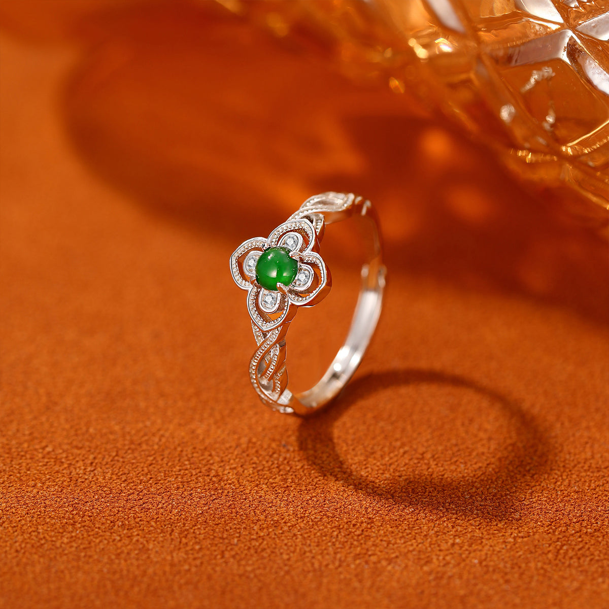 Clover Inlaid S925 Sterling Silver Women's Ring