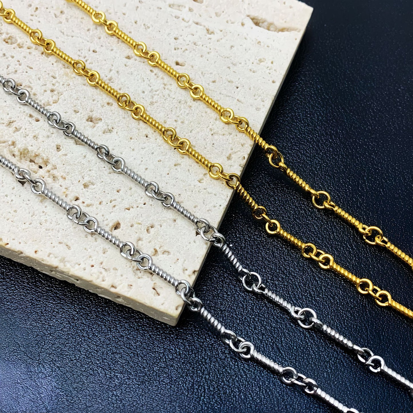 Planderful Jewelry Titanium Steel Bamboo Necklace For Women With Twist Clavicle Chain Luxury Everyday