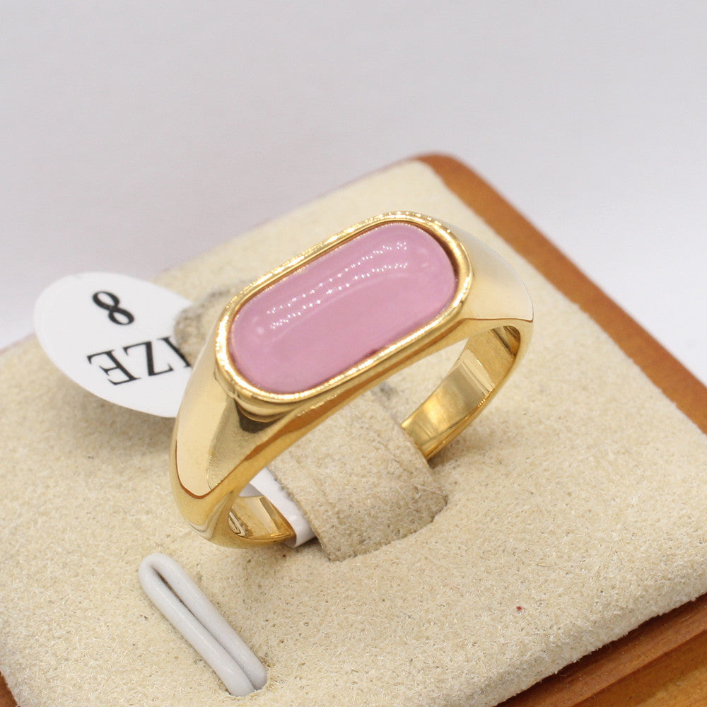 Planderful Titanium Steel Ring For Women Bold Statement Jewelry Everyday Genie Collection