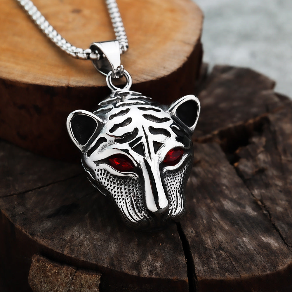 Punk Gem Stainless Steel Men's Pendant Necklace