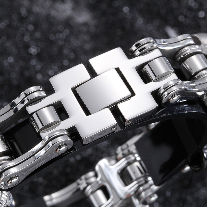 Rock Skull Men's Titanium Steel Bracelet