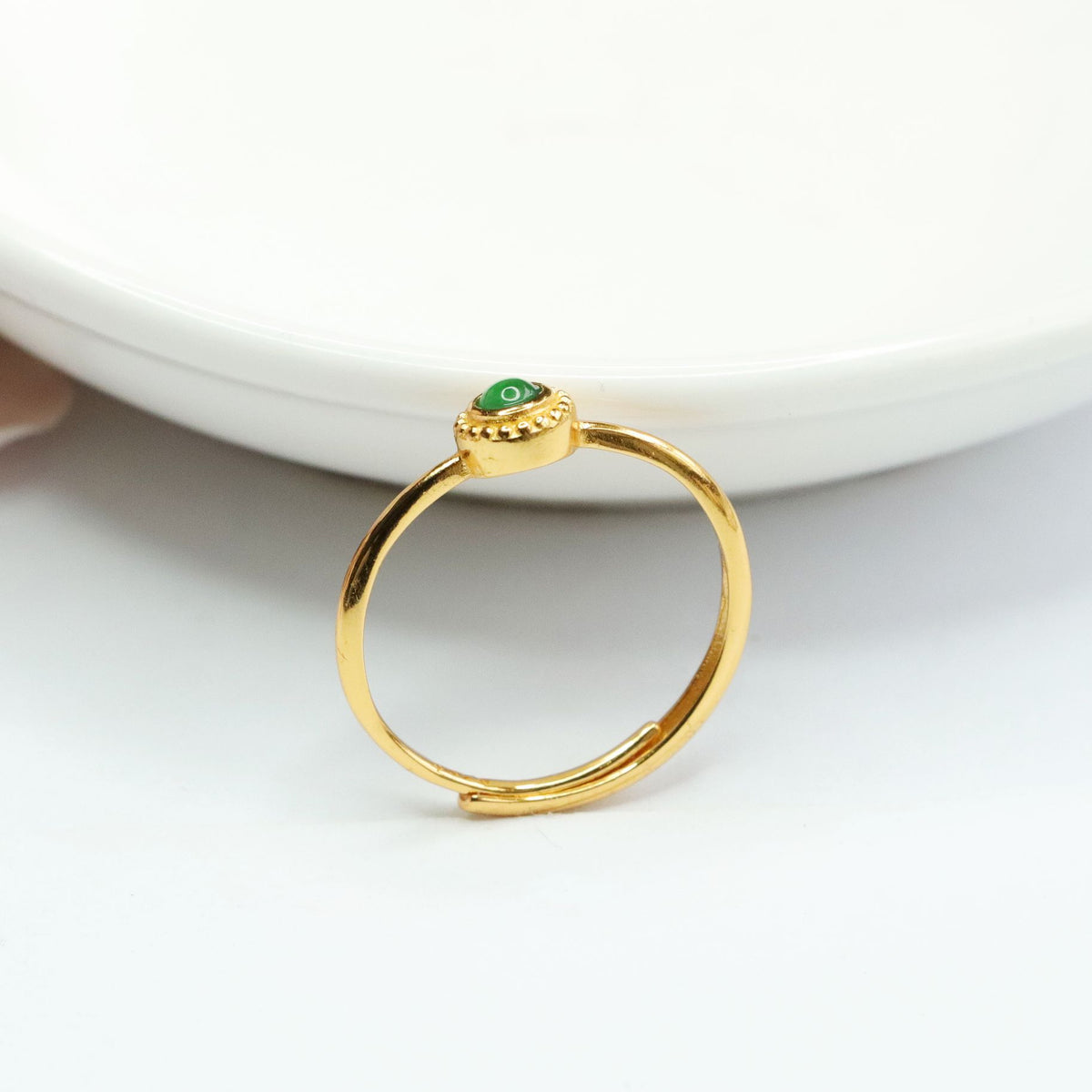 Icy Green Jadeite 925 Silver Ring