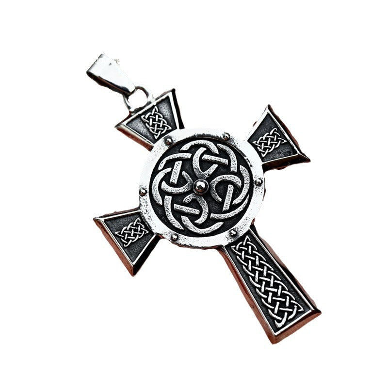Stainless Steel Viking Celtic Cross Pendant – Export Titanium Steel Pendant Necklace