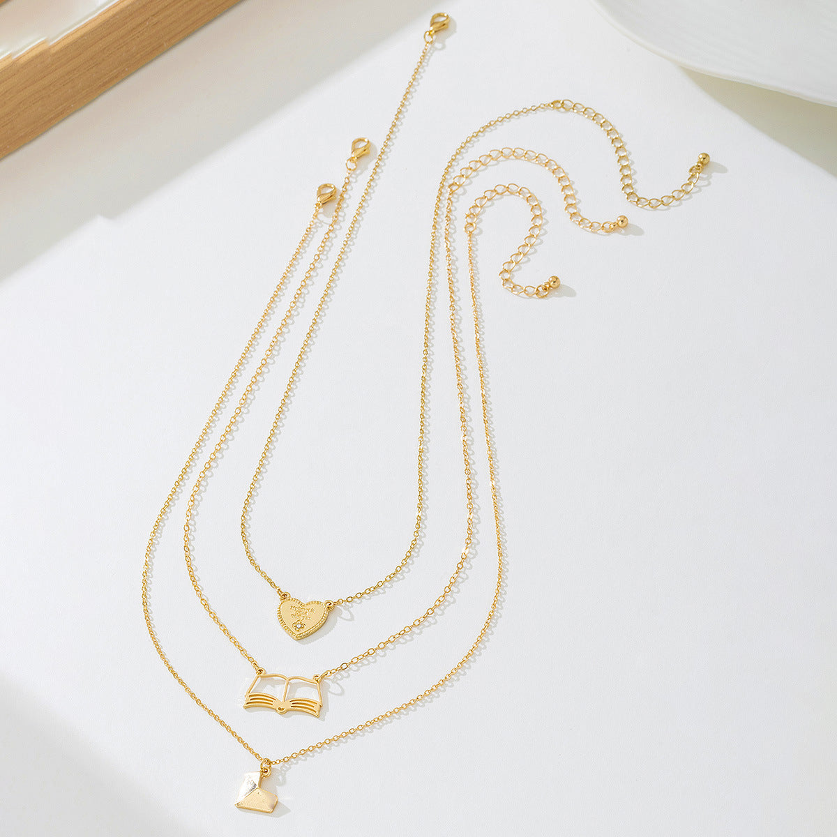 Planderful Vienna Verve Necklace Set – Exquisite Three-Dimensional Heart Design