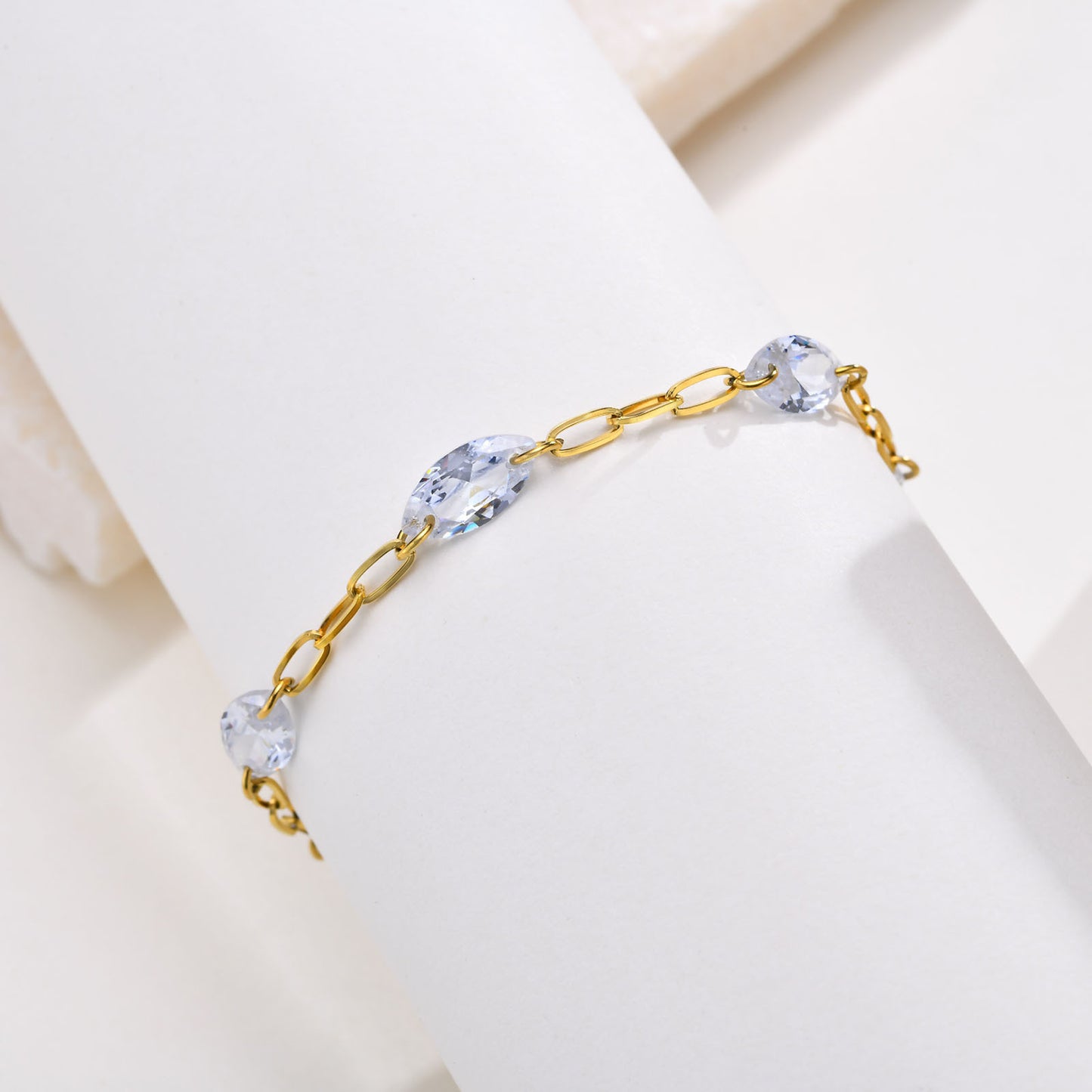 Titanium Steel Temperament Fashion Jewelry Gold Cross Bracelet