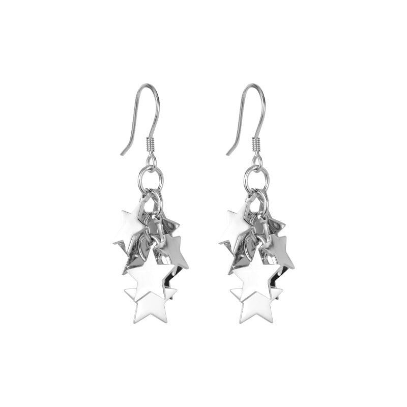 Star Tassel 925 Sterling Silver Women's Earrings