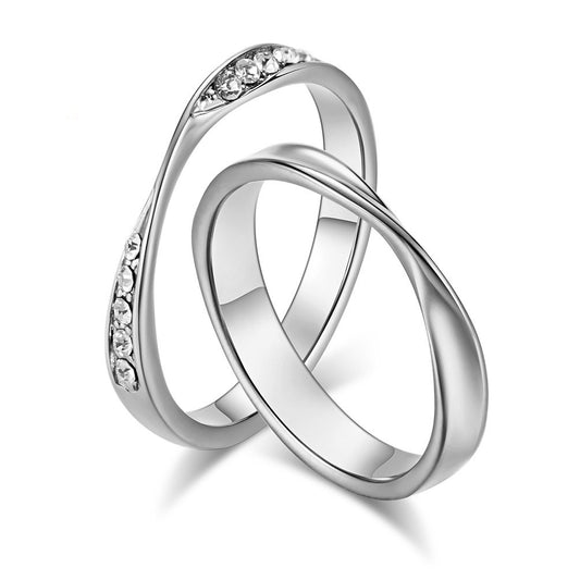 Planderful Mobius Ring Titanium Steel Unisex For Men And Women Light Luxury Jewelry Edition