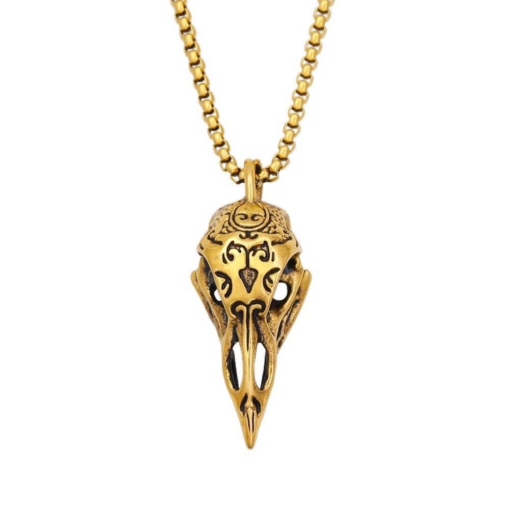 Punk Skull Viking Stainless Steel Pendant Necklace