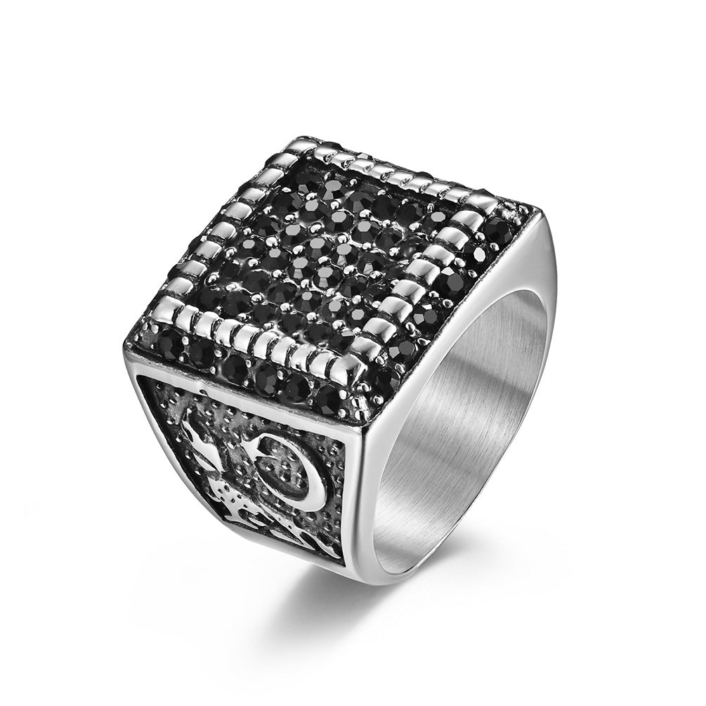 Domineering European and American Style Lone Wolf Ring for Men