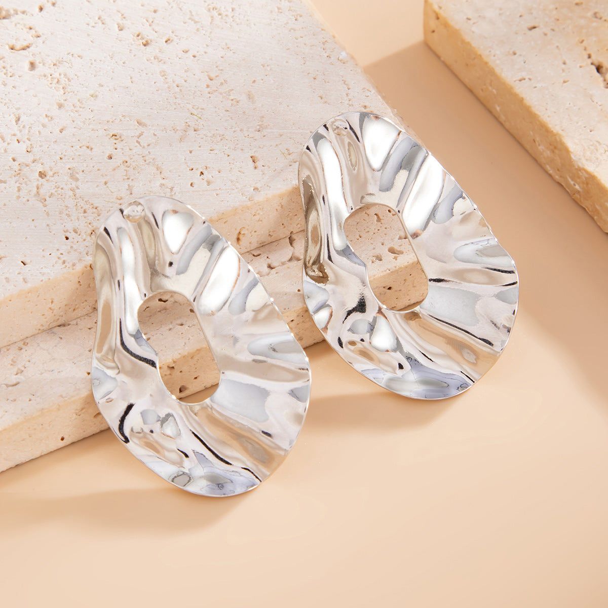 Planderful Vienna Verve Earrings – Unique Irregular Liquid Glossy Design