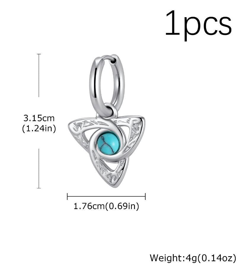 Natural Stone Single Earrings — Five Stone Options