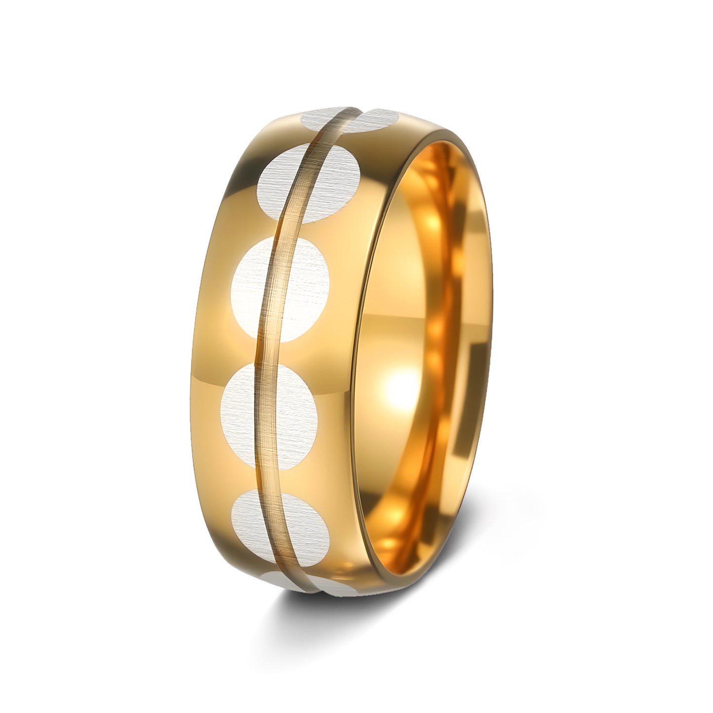 Planderful Everyday Genie Two Tone Stainless Steel Ring Unisex Fade Resistant Durability