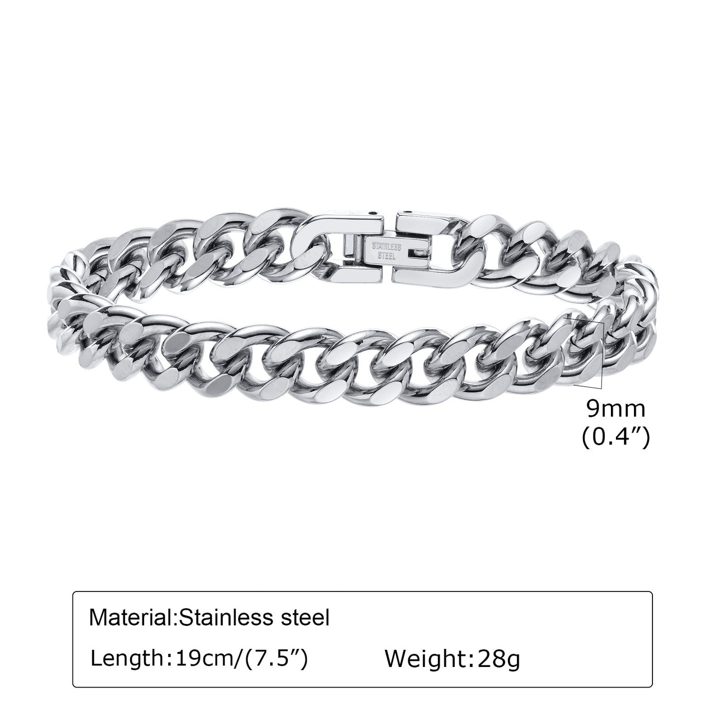 Titanium Steel Jewelry Stainless Steel Cuban Chain for Men
