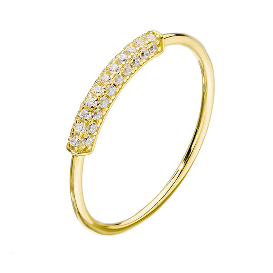 S925 Sterling Silver Micro-Inlaid Zircon Ring And Index Finger Ring Tail Ring