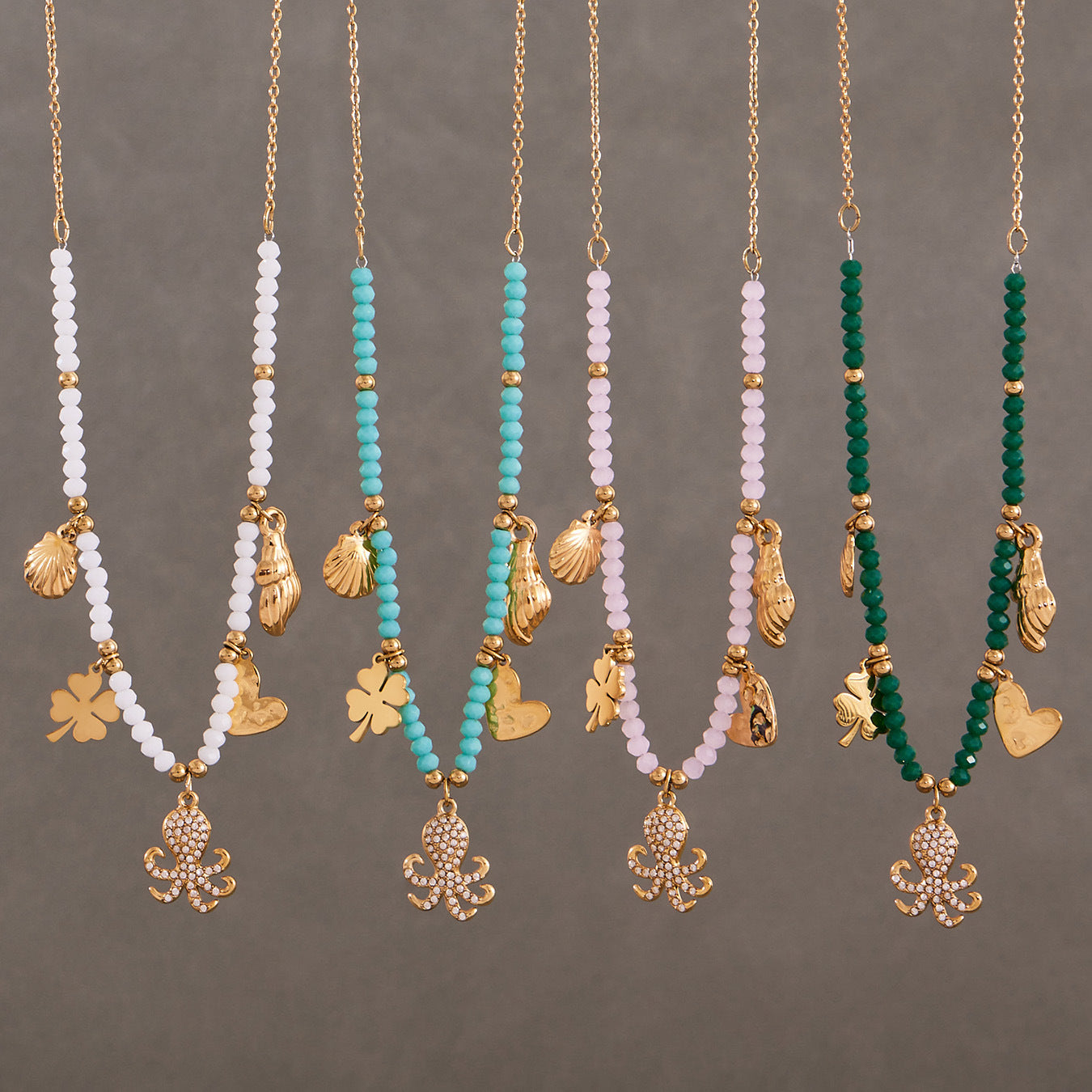 Planderful Ocean Octopus Pendant Necklace Zirconium Women