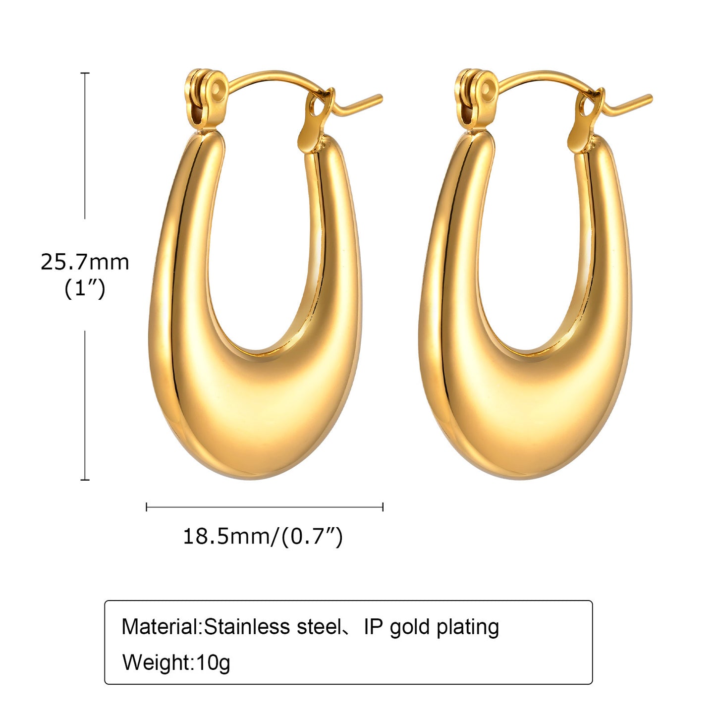 Cross-Border European And American Jewelry Stainless Steel Earrings