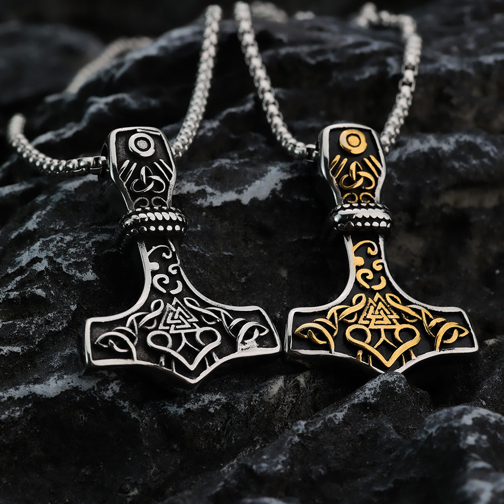 Vintage Viking Stainless Steel Pendant Necklace