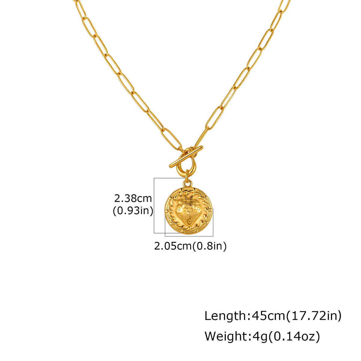 Heart Shell Zircon Stainless Steel Pendant