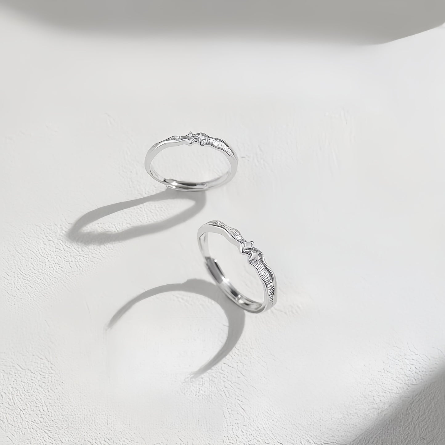 Starlight 925 Sterling Silver Couple Ring For Couples Gift