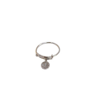 Guochao Fu character push-pull sterling silver ring female niche design high-end feeling poultry house trendy personality versatile ring jewelry