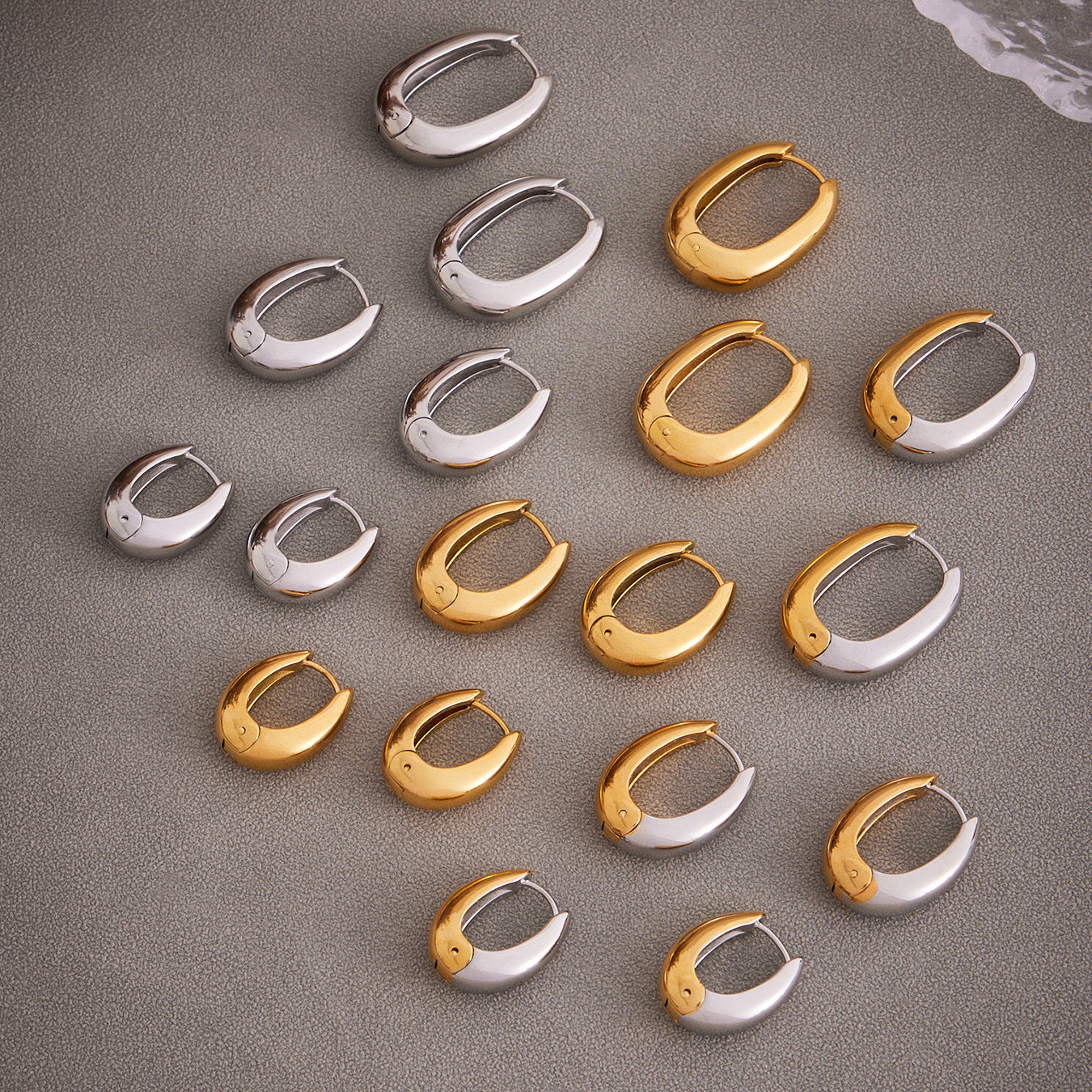 Planderful 18K Gold Plated U Shaped Earrings Minimalist Women