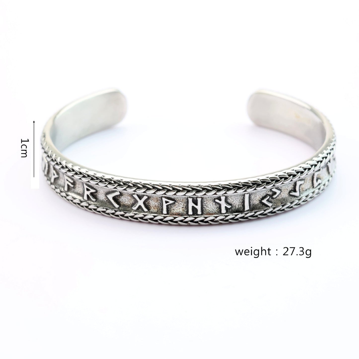 Planderful Viking Rune Bracelet Unisex Stainless Steel Open C Design 26 Rune For Men And Women