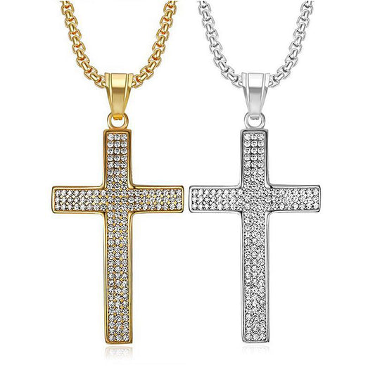 Steel Necklace – Elegant Cross Pendant