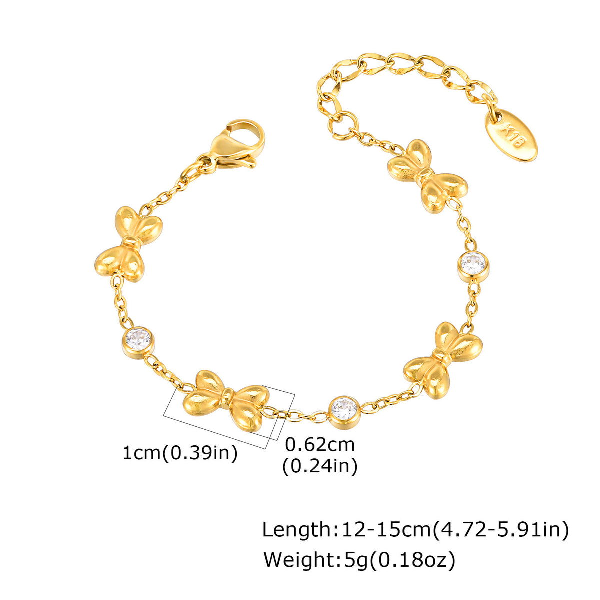Cross Zircon Stainless Steel Bracelet for Women