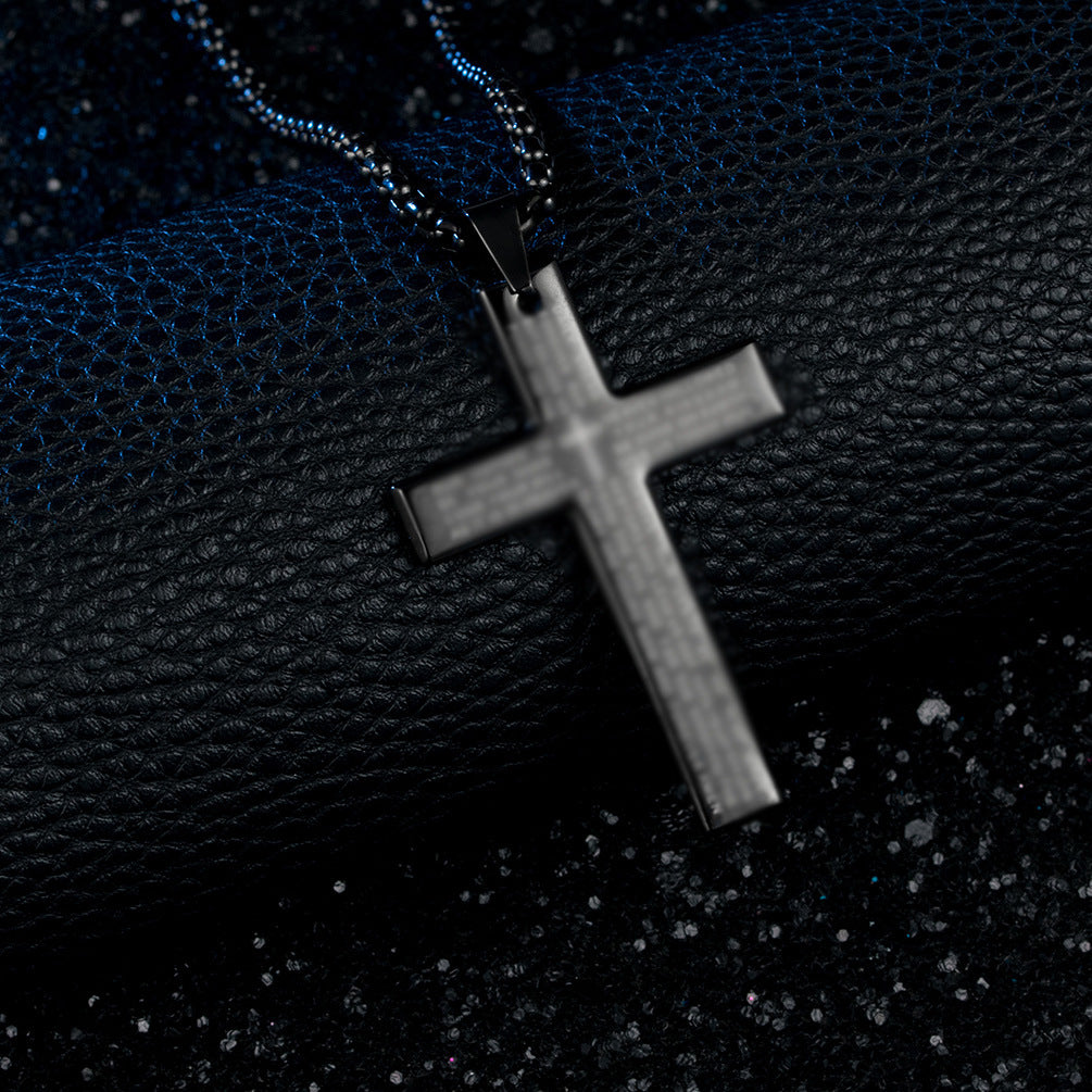 Steel Necklace - Statement Cross Necklace For Men From Planderful Everyday Genie Collection