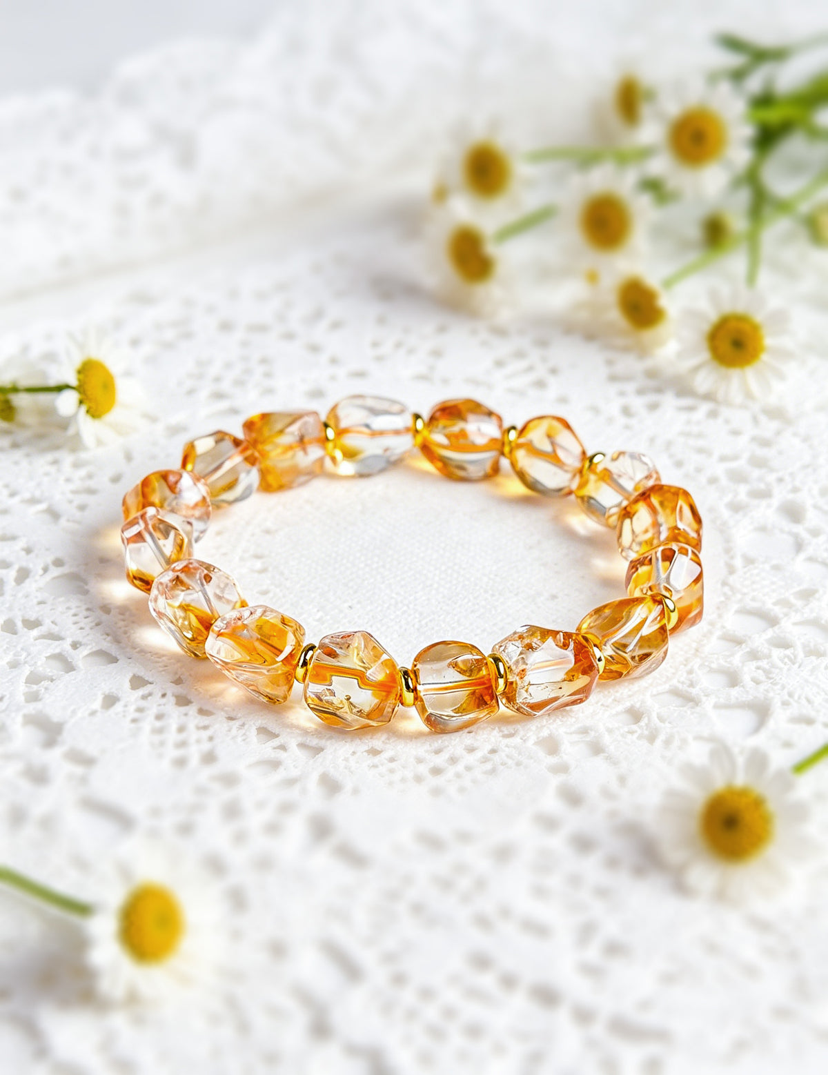 Citrine Lucky Bead Bracelet