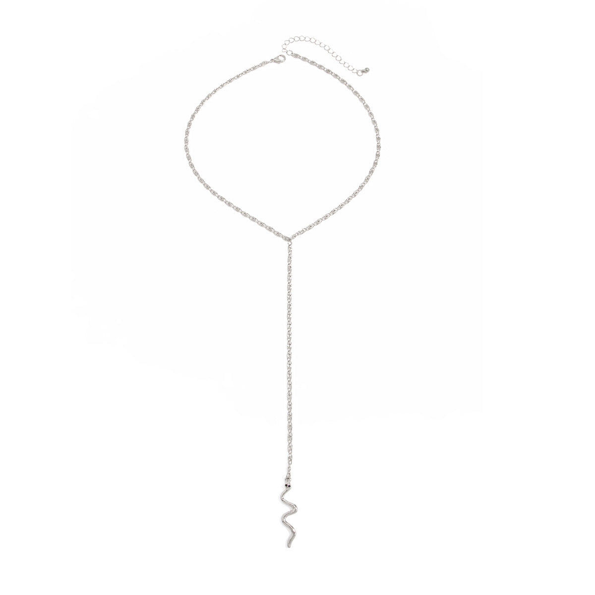 Snake Pendant Y-Shaped Tassel Necklace
