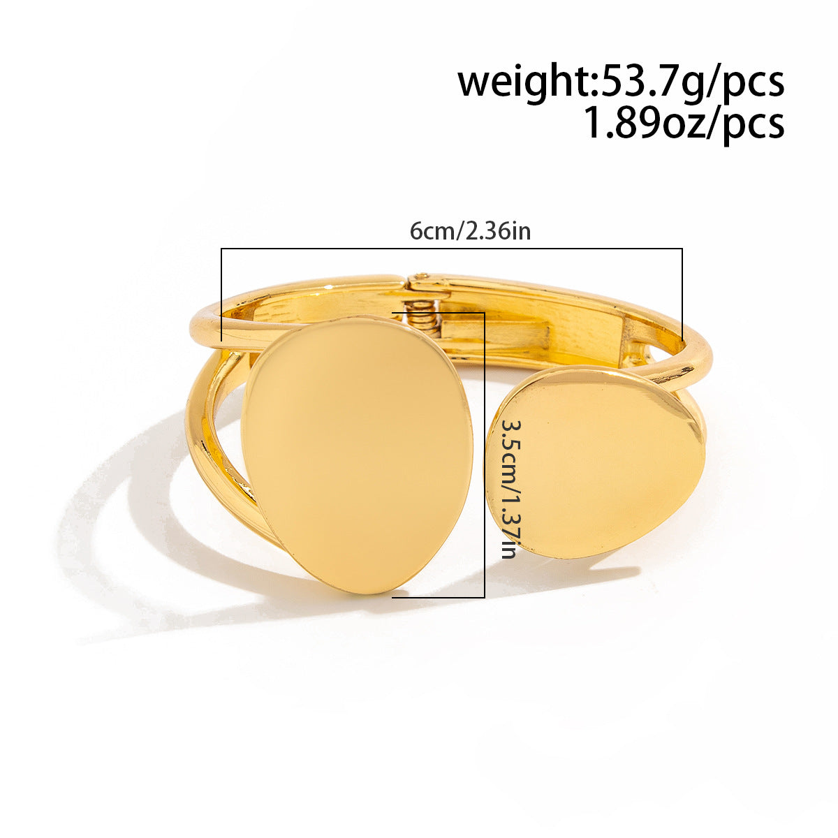 Planderful Hug Bracelet Vienna Verve Exaggerated Glossy Water Drop Opening For Bold Trendsetting Women