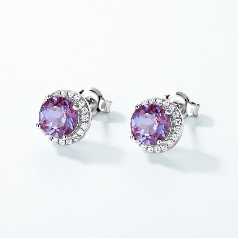 Planderful Jewelry Alexandrite Sterling Silver Earrings
