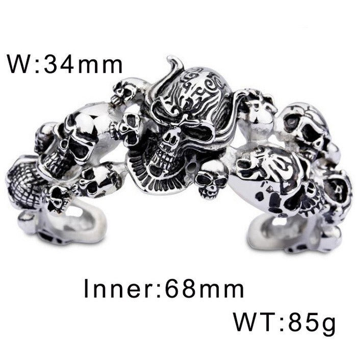 Skull Titanium Steel Men's Bracelet