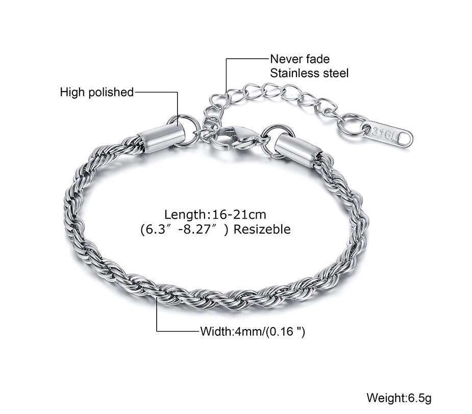 Braided Stainless Steel Bracelet