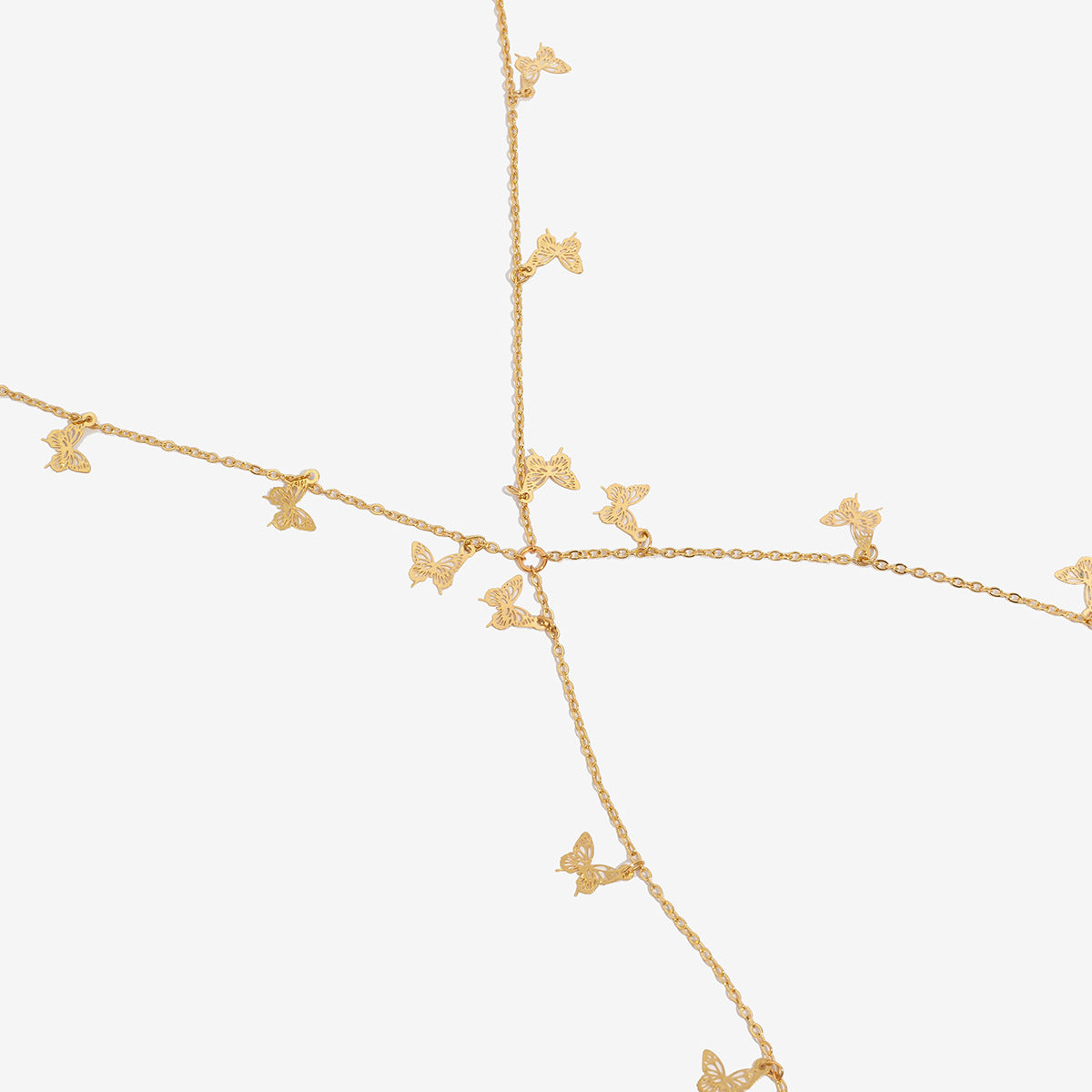 European and American Cross-Border Butterfly Crystal Bikini Chest Chain with Star Shaped Rhinestone Body Chain