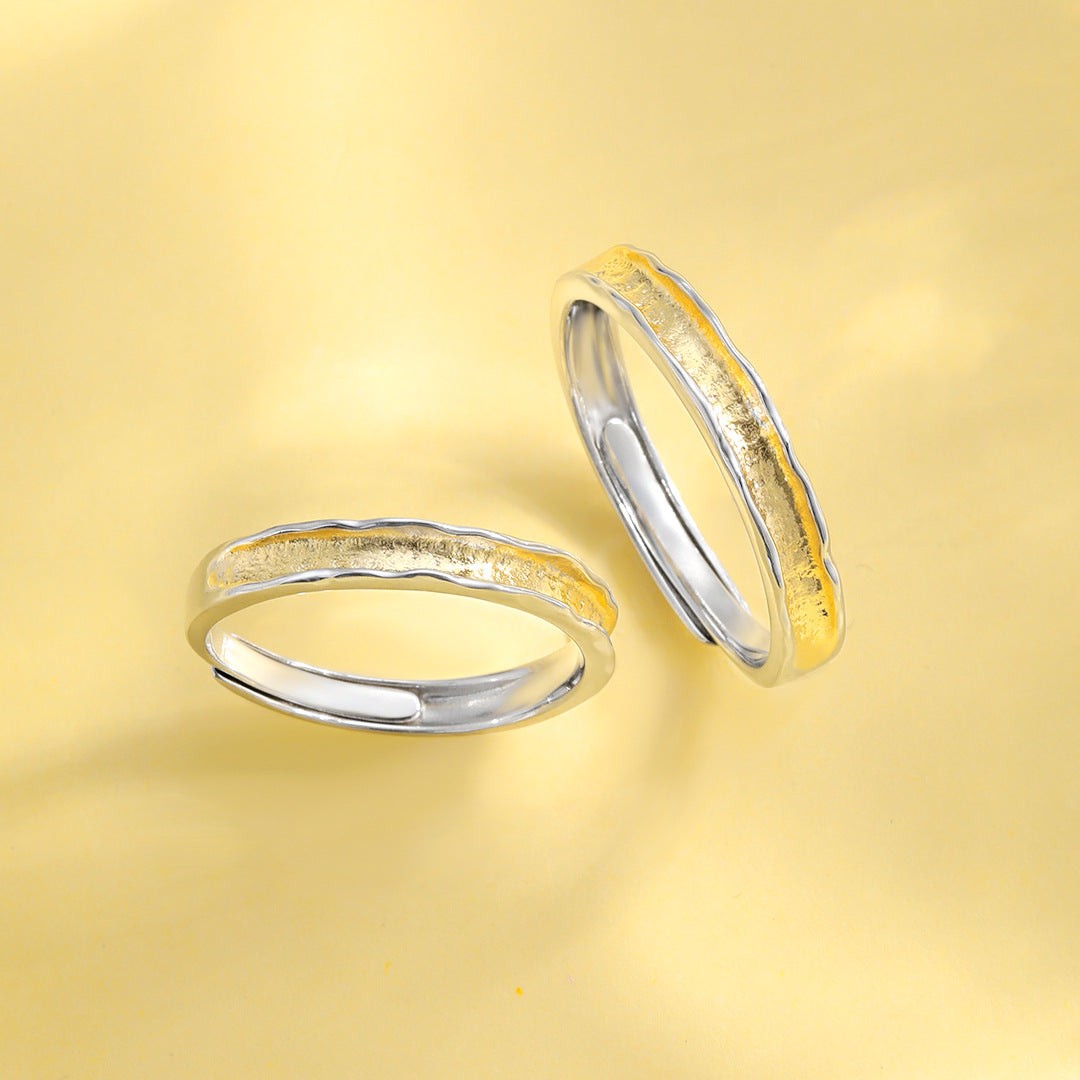 Planderful Everyday Genie Lava Couple Ring 925 Sterling Silver Ring for Men and Women – Elegant Light Luxury Valentine’s Day Gift