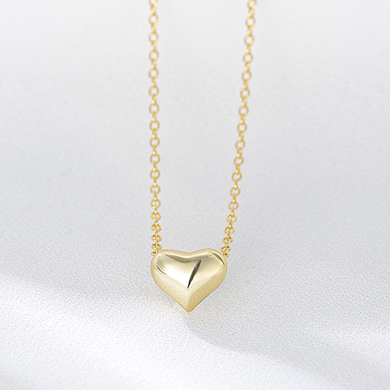 Personality Hollow Heart Necklace S925 Sterling Silver Love Style