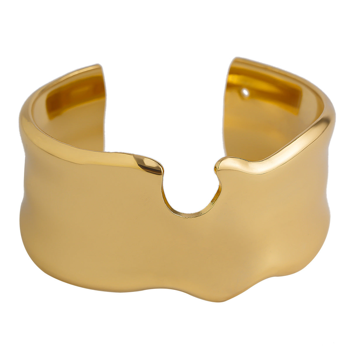 V Shaped Metal Bracelet Planderful Vienna Verve Statement Hand Jewelry For Women