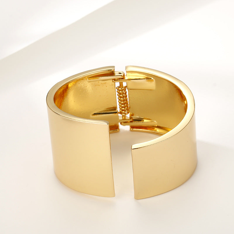 Eccentric Gold Glossy Bracelet - Vienna Verve Collection by Planderful