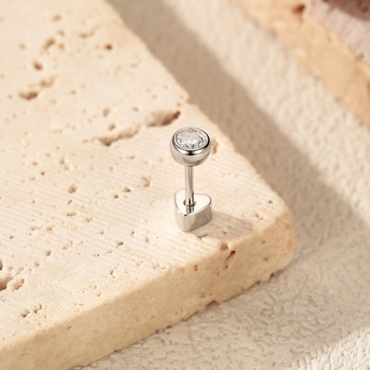 925 Sterling Silver Minimalist Moissanite Earrings