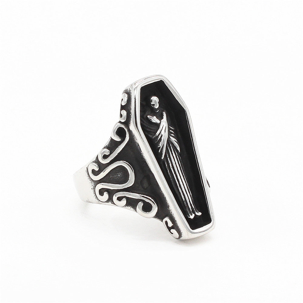 Mummy Coffin Titanium Steel Ring